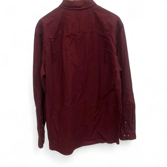 The Foundry Supply Co. button down casual shirt in burgundy size XLT - Picture 2 of 6